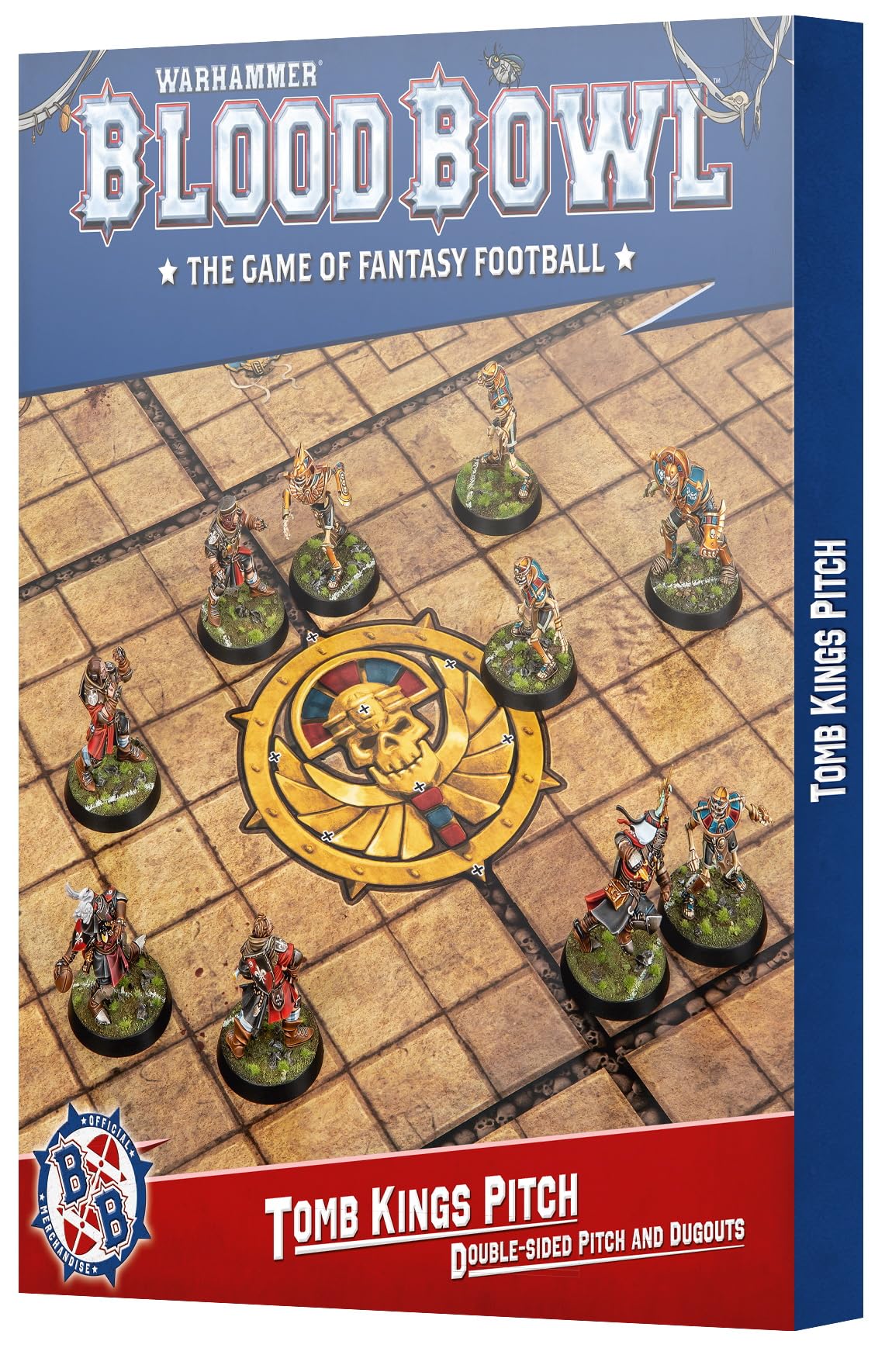 Games Workshop - Blood Bowl: Tomb Kings Team Pitch & Dugouts, Grey Stone and Blue-gray