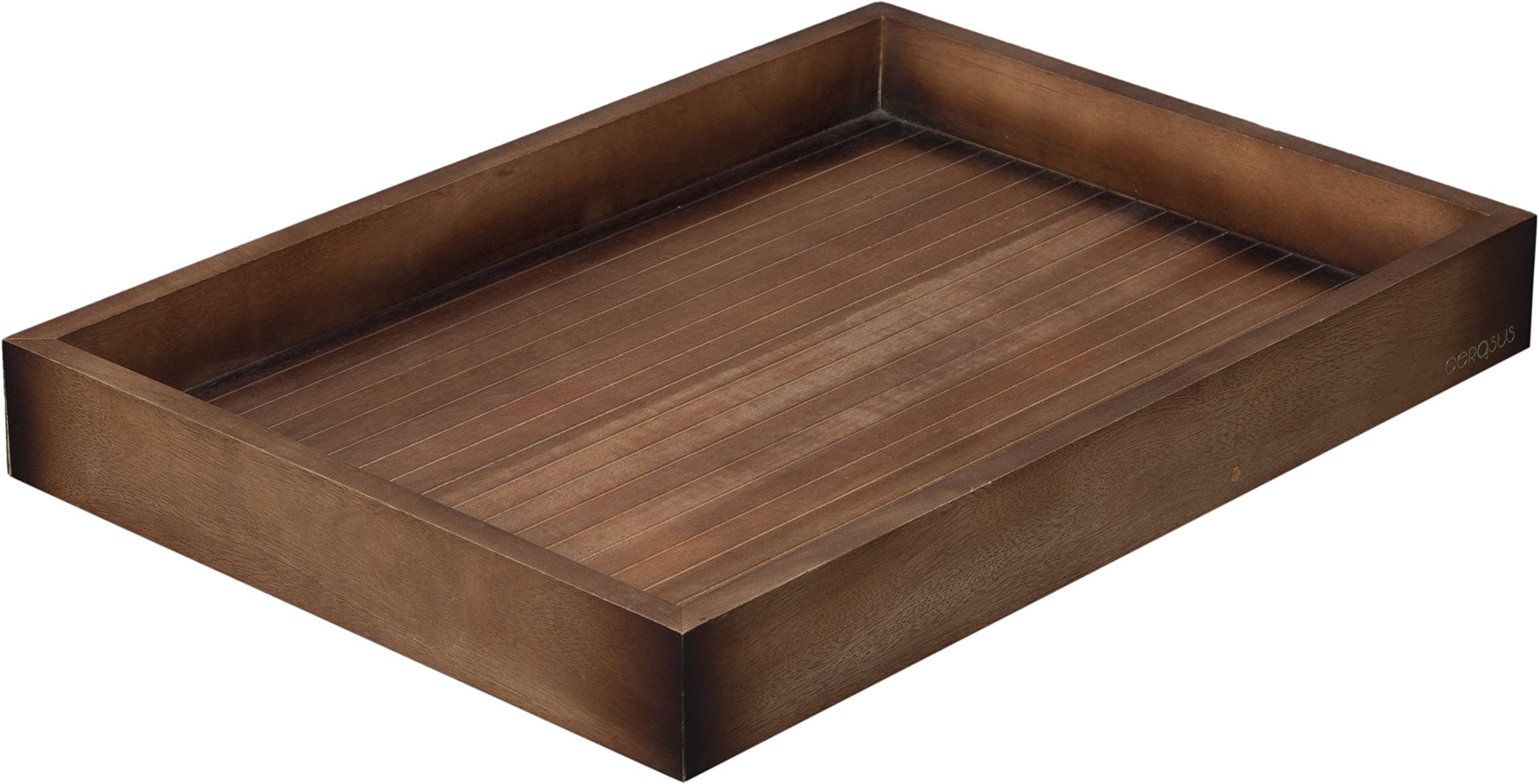 Cerasus Wooden Serving/Decorative Tray Ideal for Coffee/Tea/Snacks/A Gift for Housewarming Suitable for Cafe/Coffee Shops/Restaurants