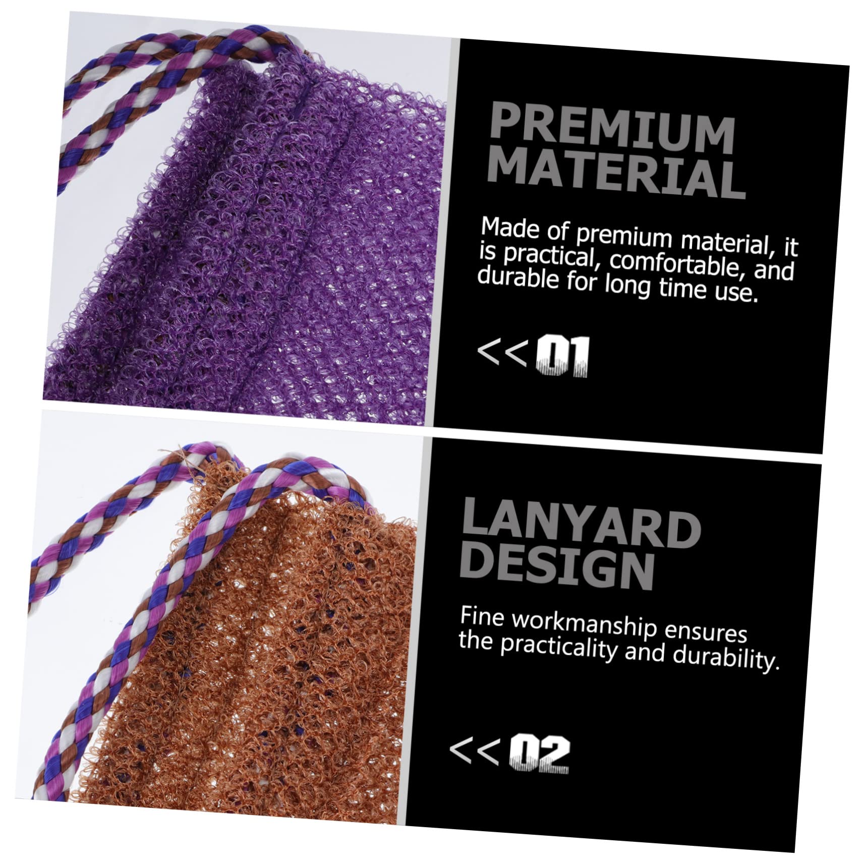 WOFASHPURET 3Pcs Bath Exfoliating Towels Lightweight Skin Scrubber for Deep Cleaning Quick Drying Body Exfoliator Safe Material for Comfortable Use for Daily Showers