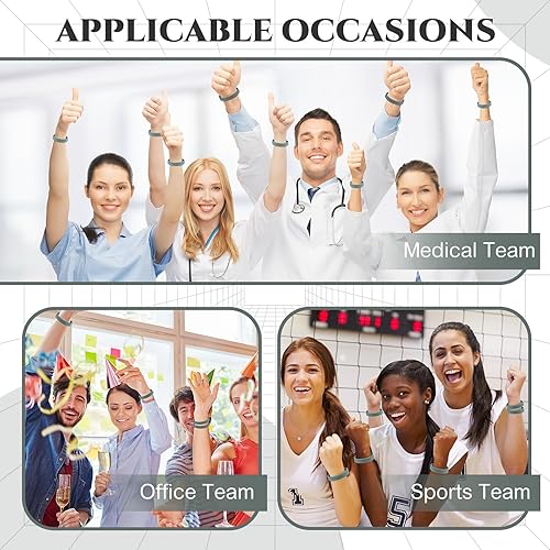 Miniatura 5 de 24 bandas elásticas de silicona de colores de 8 pulgadas, bandas elásticas de silicona de larga duración para libros, arte, envolturas de bolsas,