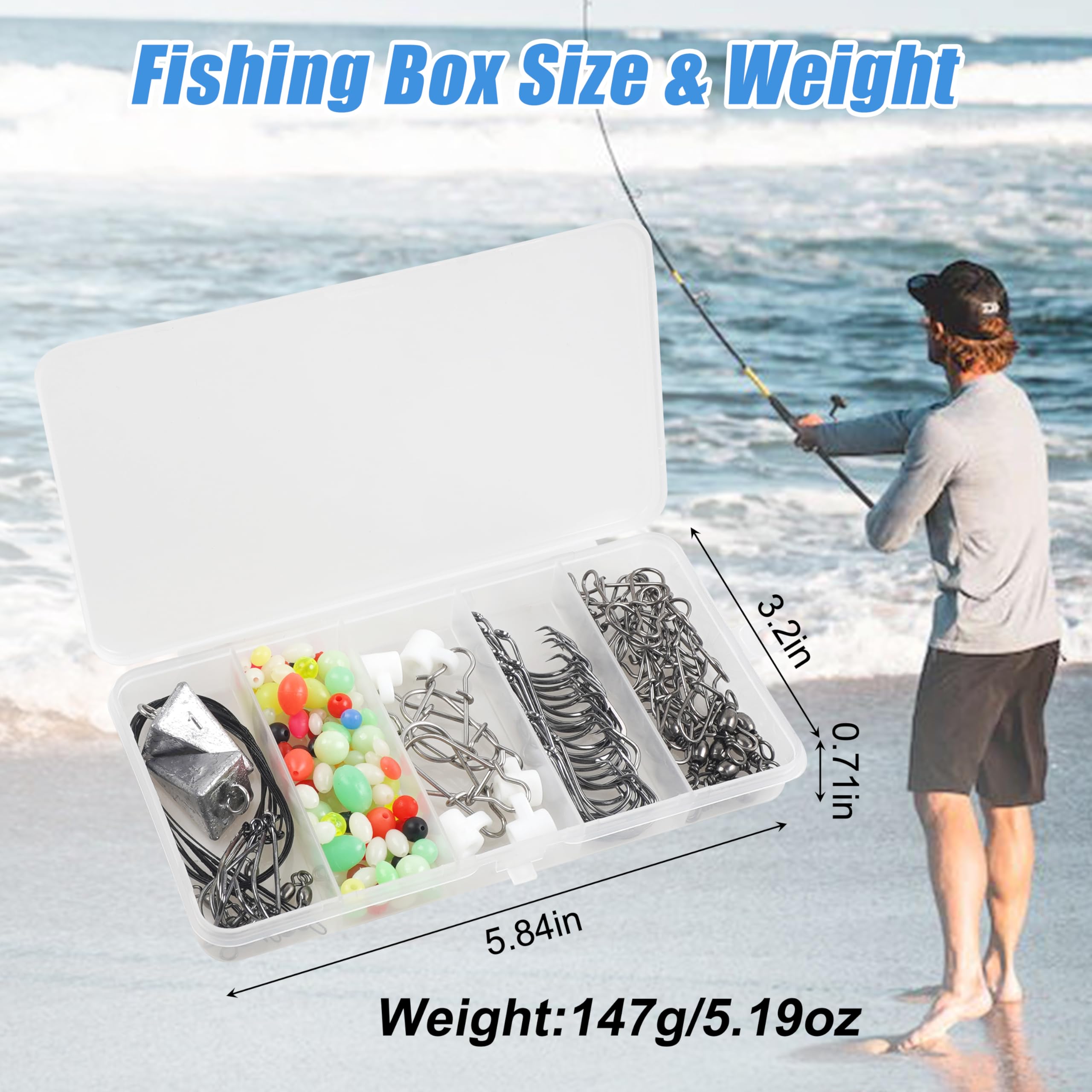Amazon.com : Saltwater Surf Starter Fishing Tackle Kit - 98pcs Surf Fishing Rig Fish Finder Rig Live Bait Rigs Pyramid Weights Fishing Hooks Swivels Sinker Slider Surf Begginner Fishing Tackle Accessories : Amazon.com : Saltwater Surf Starter Fishing Tackle Kit - 98pcs Surf Fishing Rig Fish Finder Rig Live Bait Rigs Pyramid Weights Fishing Hooks Swivels Sinker Slider Surf Begginner Fishing Tackle Accessories :