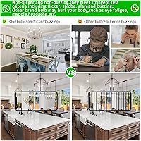 Vista 4 de LiteHistory E12 led Bulb 6W Equivalent Candelabra Light Bulbs 60 watt Neutral White 4000K AC120V 600LM Dimmable T6 T25 for Chandeliers,Ceiling Fan 6