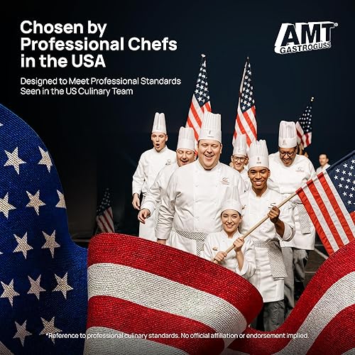 Miniatura 8 de AMT Gastroguss La "[...]" Plancha Profesional, 53 x 33 cm, 2 cm de profundidad, mangos de acero inoxidable, aluminio fundido, no apta para