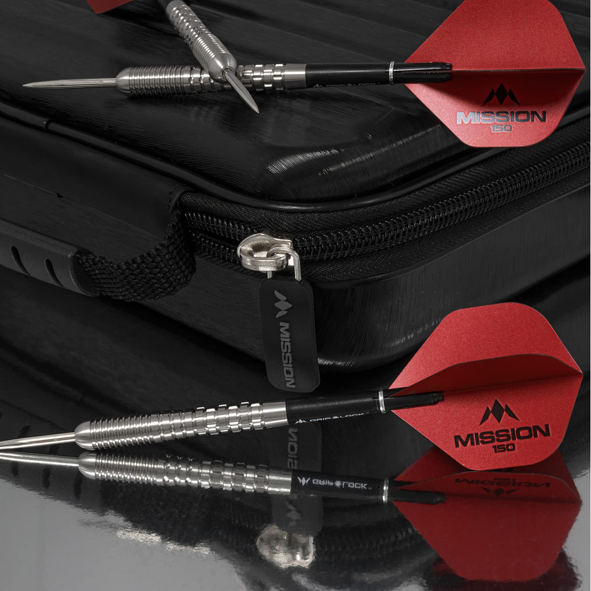 Mission Darts W242 ABS-4 | walizka na rzutki z metalicznym ABS, czarna