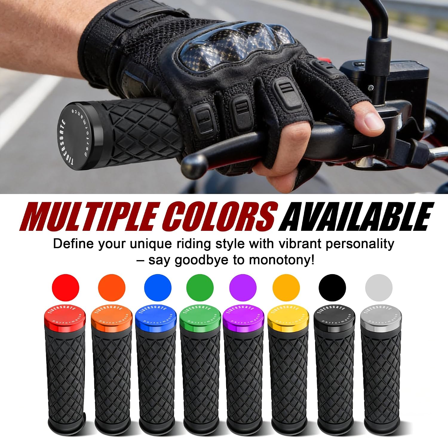 1" Electronic Throttle TBW Hand Grips, CNC 6061 Aluminum Silicone, for 23-up Harley CVO Street Road Glide, 24-up Street/Road Glide, 25-up Softail & FLHXU Handlebar, Black Caps