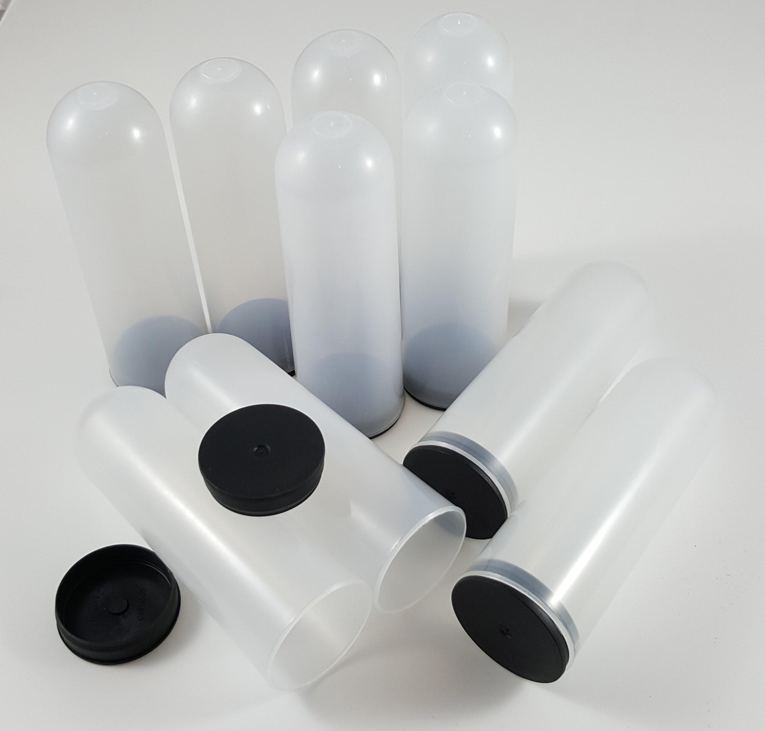10 Extra Large Test Tubes with Caps - Set of Ten 38mm X 120mm Polypropylene (Plastic) Test Tubes with Caps - Great for Science Projects, Kitchen Storage, Home Brewing, and More!