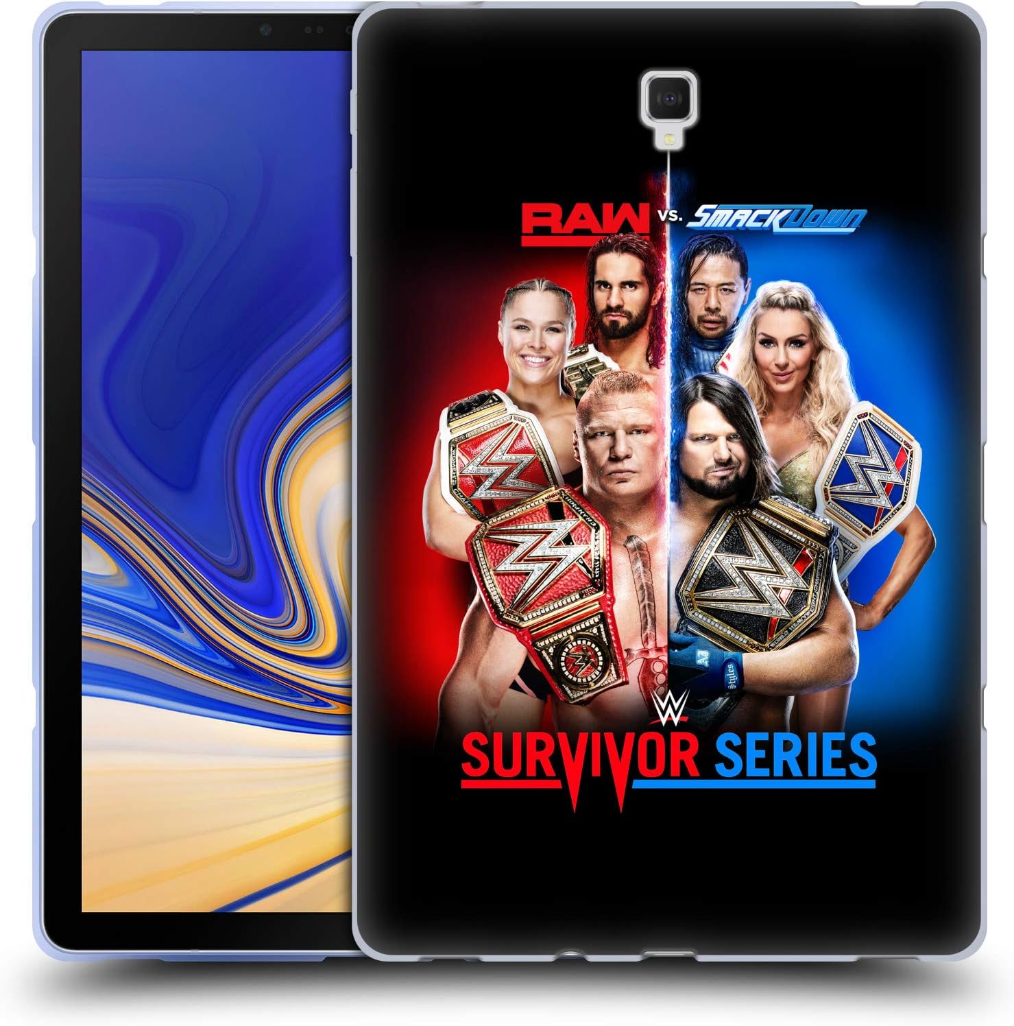 Official WWE Raw Versus Smackdown 2018 Survivor Series Soft Gel Case for Samsung Galaxy Tab S4 10.5 (2018)