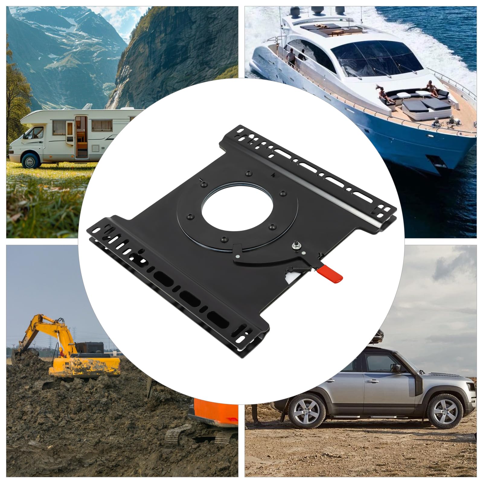 Console pivotante côté passager/conducteur pour T5, T6, siège pivotant à 360°, caravane, véhicule utilitaire et transport (côté passager)