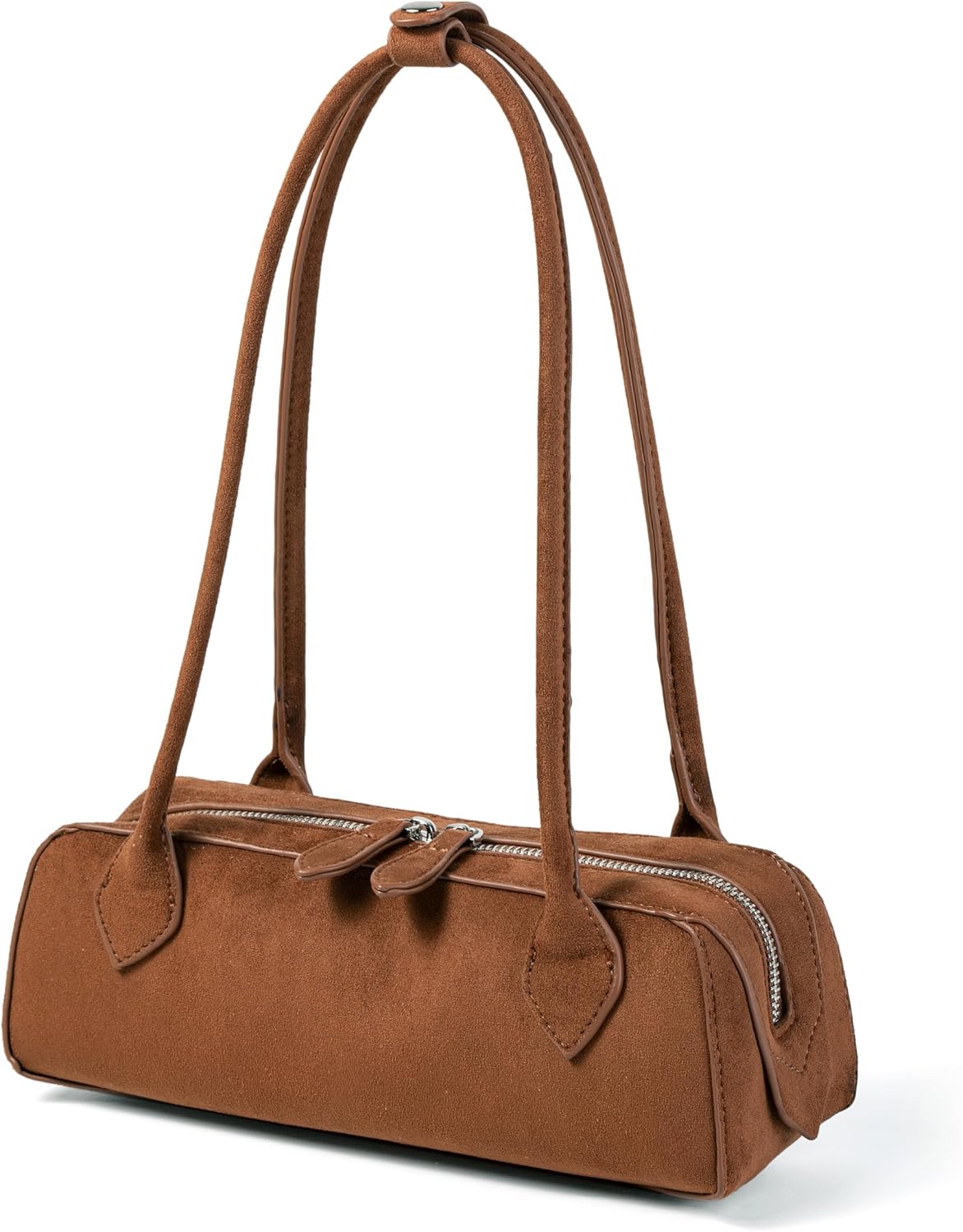 Suede Hobo Bags for Women Shoulder Bag Handbags Chic Purses Satchel for Travel Work - Image 2