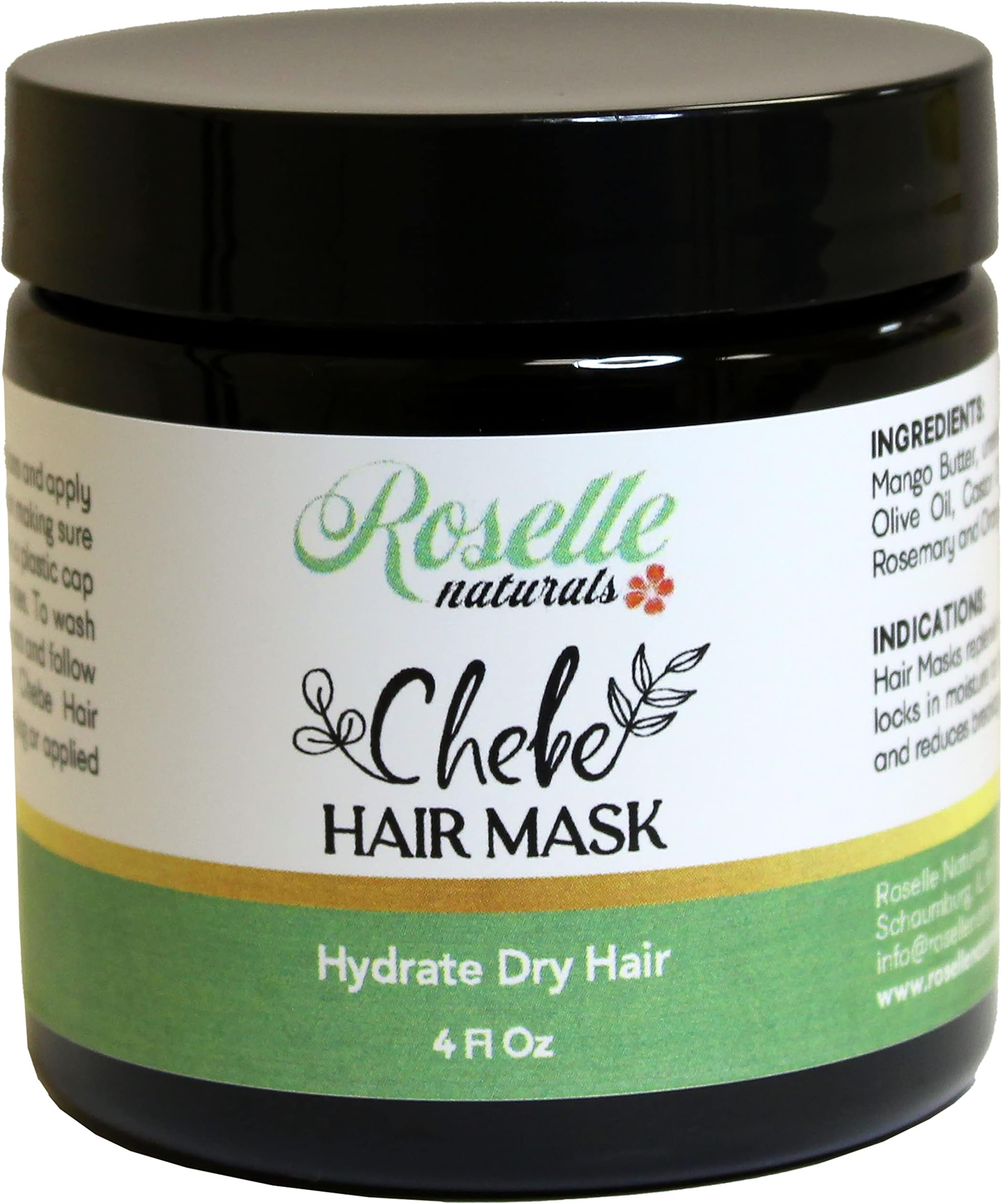 Chebe Hair Mask All Natural Ready To Use Mask Super Moisturizing Hydrating Conditioning Treatment. Made with Shea and Mango Butter for Ultimate Hydration (4oz)