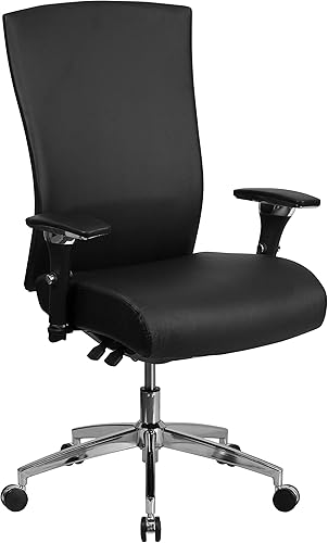 Miniatura 10 de Flash Furniture HERCULES Series 24/7 Uso Intensivo 300 lb. Silla de oficina ergonómica multifunción de malla negra con deslizador de asiento Tela