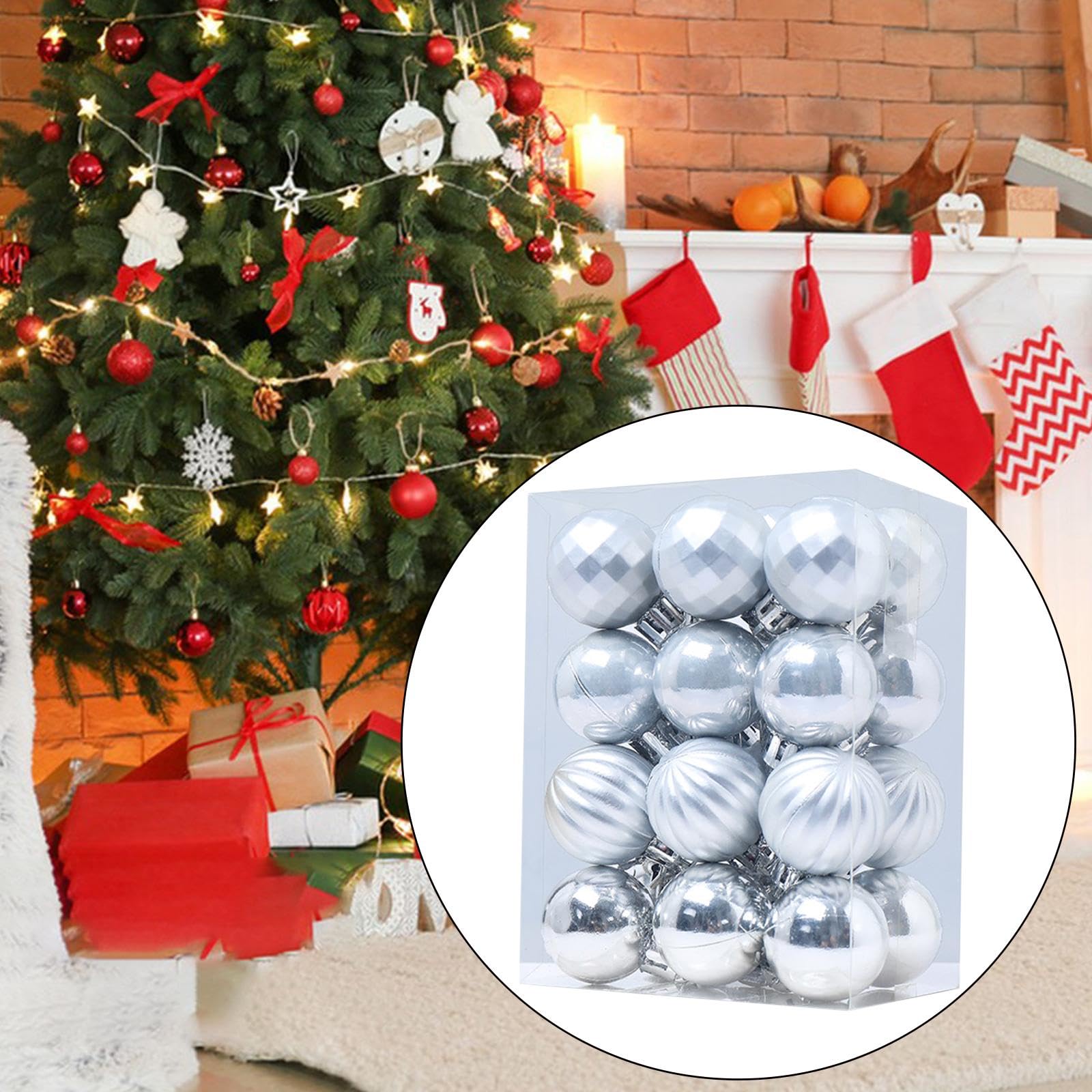 Amazon | Gxdqxxd クリスマスツリーの装飾用の24ピースホリデー