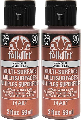 Miniatura 13 de FolkArt Pintura metálica multisuperficie en varios colores (2 onzas), malaquita metálica