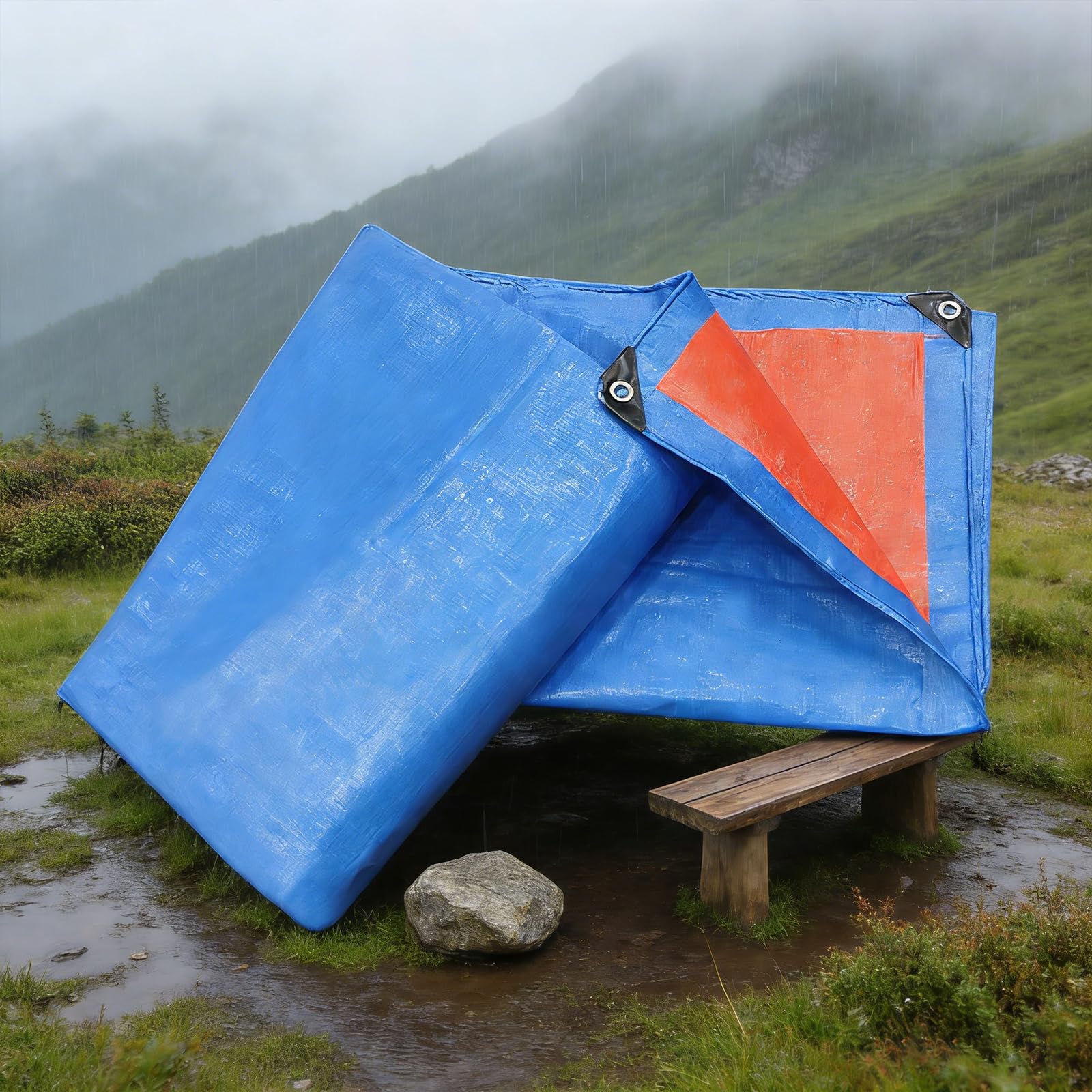 Lona de protección duradera y toldo impermeable exterior de alta densidad