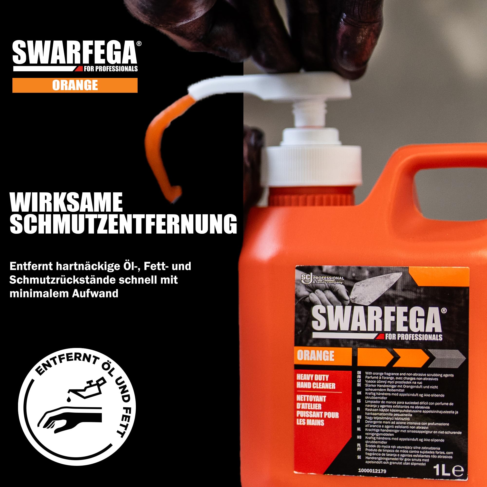 Swarfega Orange Handreiniger 2x1L Pumpe – Für Öl & Schmutz