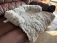 Vista 7 de Protector de sofá para mascotas, tapete de felpa impermeable y calmante para cama de perro, funda para muebles de mascotas con refuerzo suave