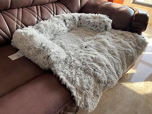 Miniatura 7 de Camas impermeables para perros con refuerzo suave para el cuello, funda universal para muebles de mascotas, funda de sofá cama, cama de felpa para