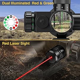 CVLIFE 2.5-10x40e Red & Green Illuminated Scope with 20mm Mount