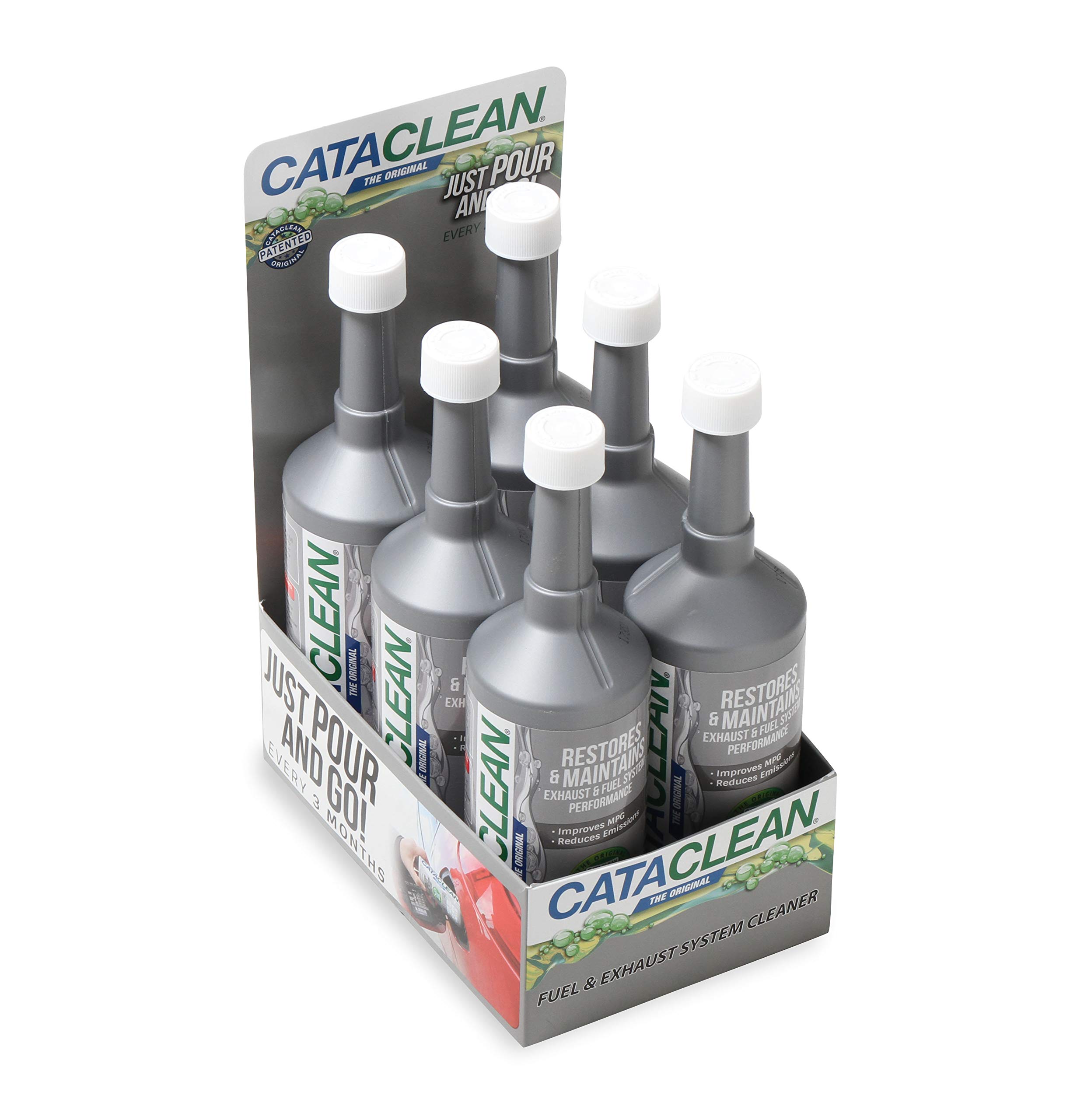 Cataclean Fuel & Exhaust System Cleaner – Pass Emissions Tests – Clear Check Engine Lights – Restores Catalytic Converters, DPF Filters and Cleans Fuel Systems, 16oz - Pack of 6 (120007-6)