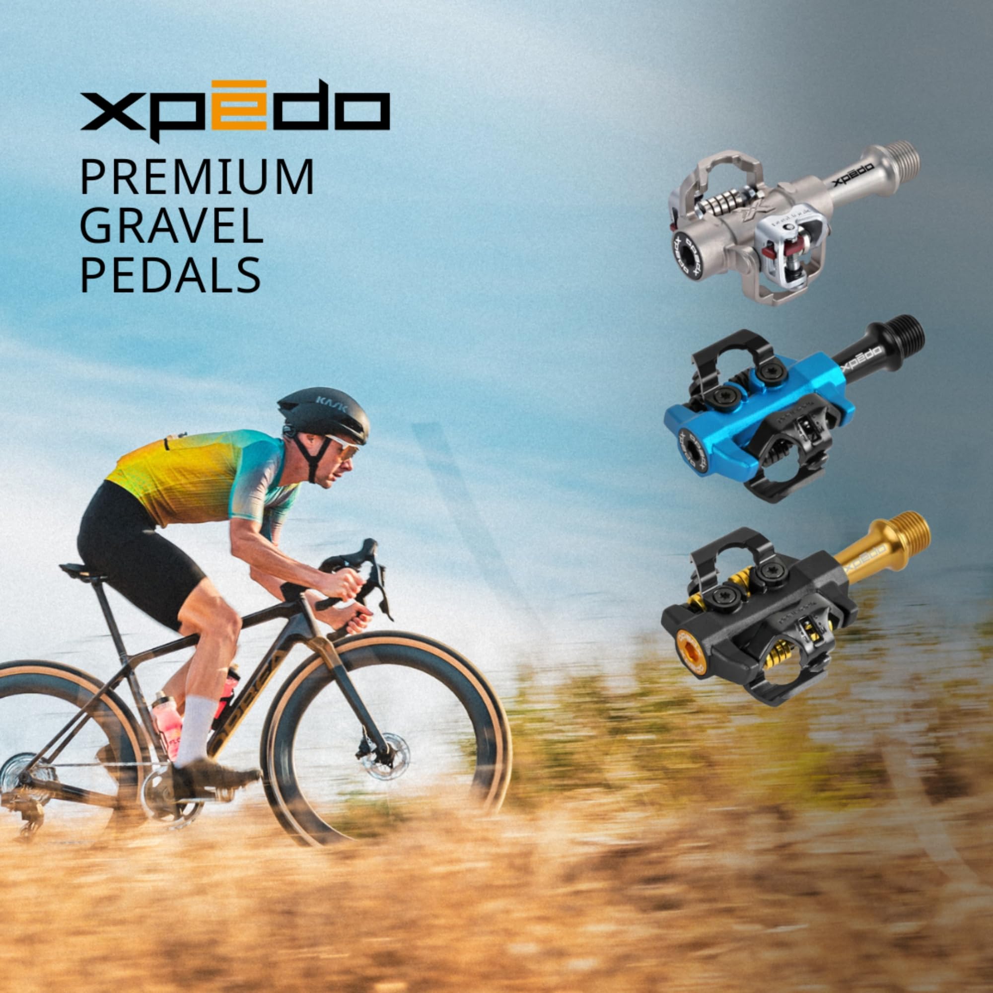 XPEDO CXR Clipless Bike Pedals, SPD Compatible, Oil Slick