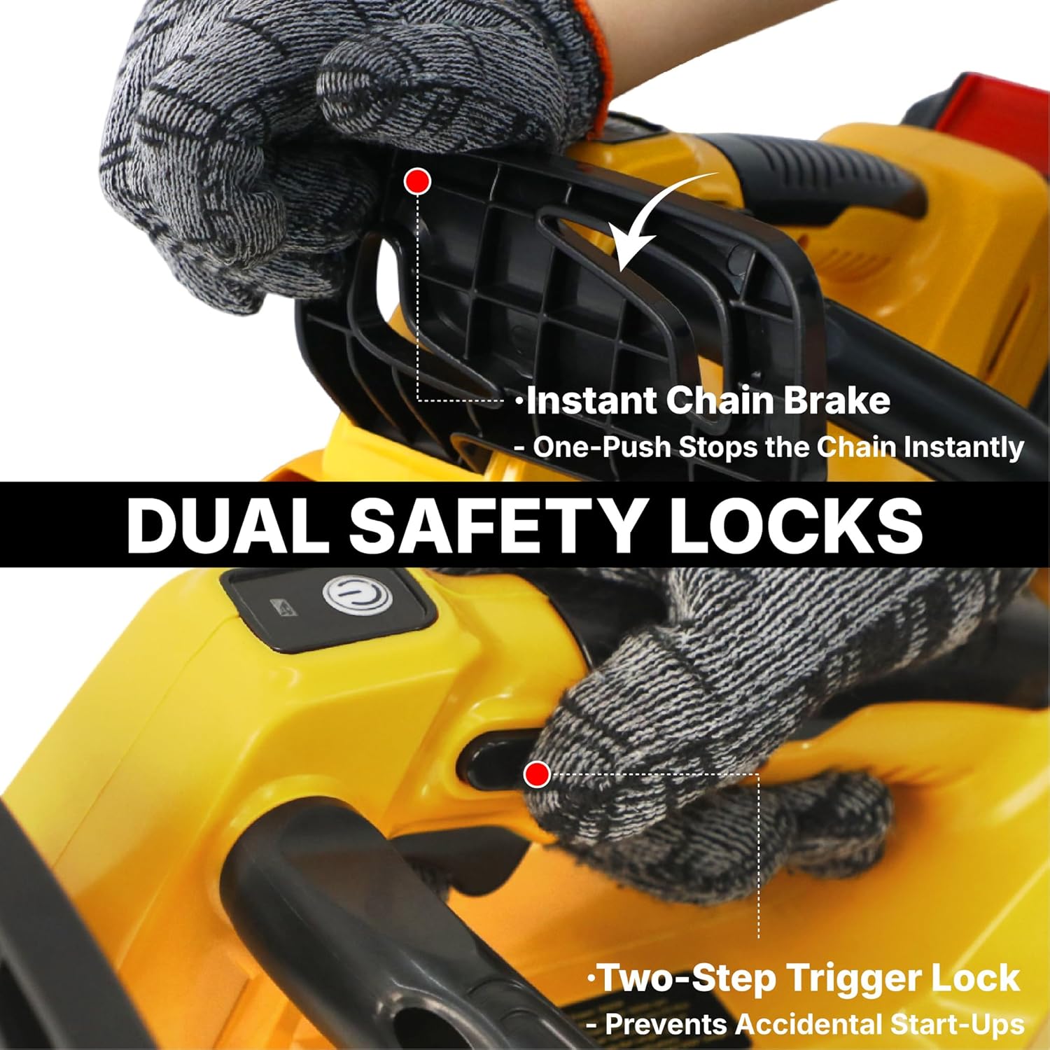 40V Cordless Brushless Chainsaw with 12-Inch Bar & Chain, 40V Battery, Tool-Free Tensioning, Automatic Oiler — Electric Chainsaw for Pruning, Limbing & Light Firewood