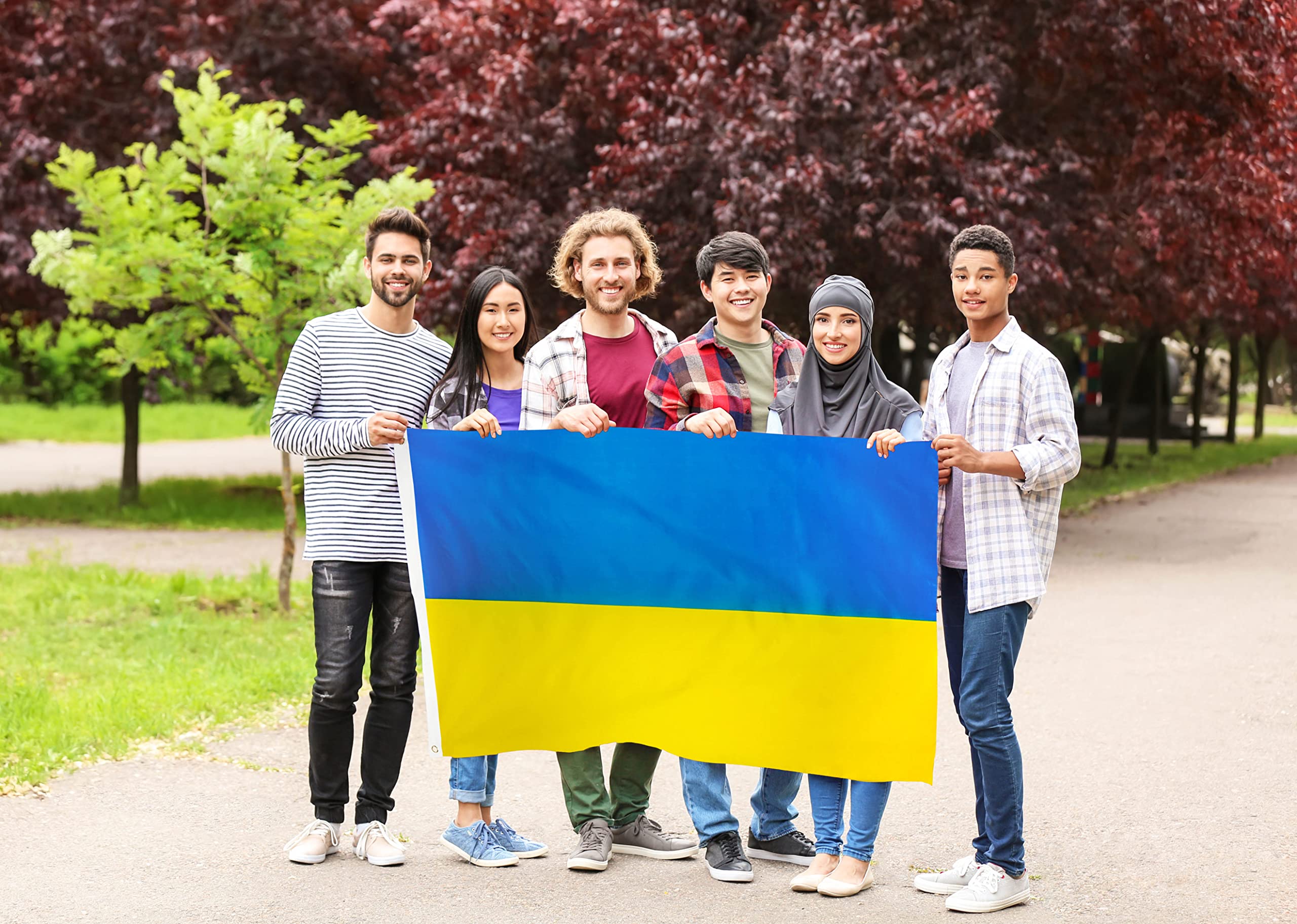 Ukraine Flagge 90x152 Cm Aus Polyester | Doppelt Genäht Mit 2 Messingösen Für Innen & Außen