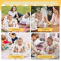 Vista 6 de Asiento inflable para bebés de 3 a 36 meses, silla de bebé con bomba de aire integrada, asiento de piso para bebé, asiento Bumbo para aprender a