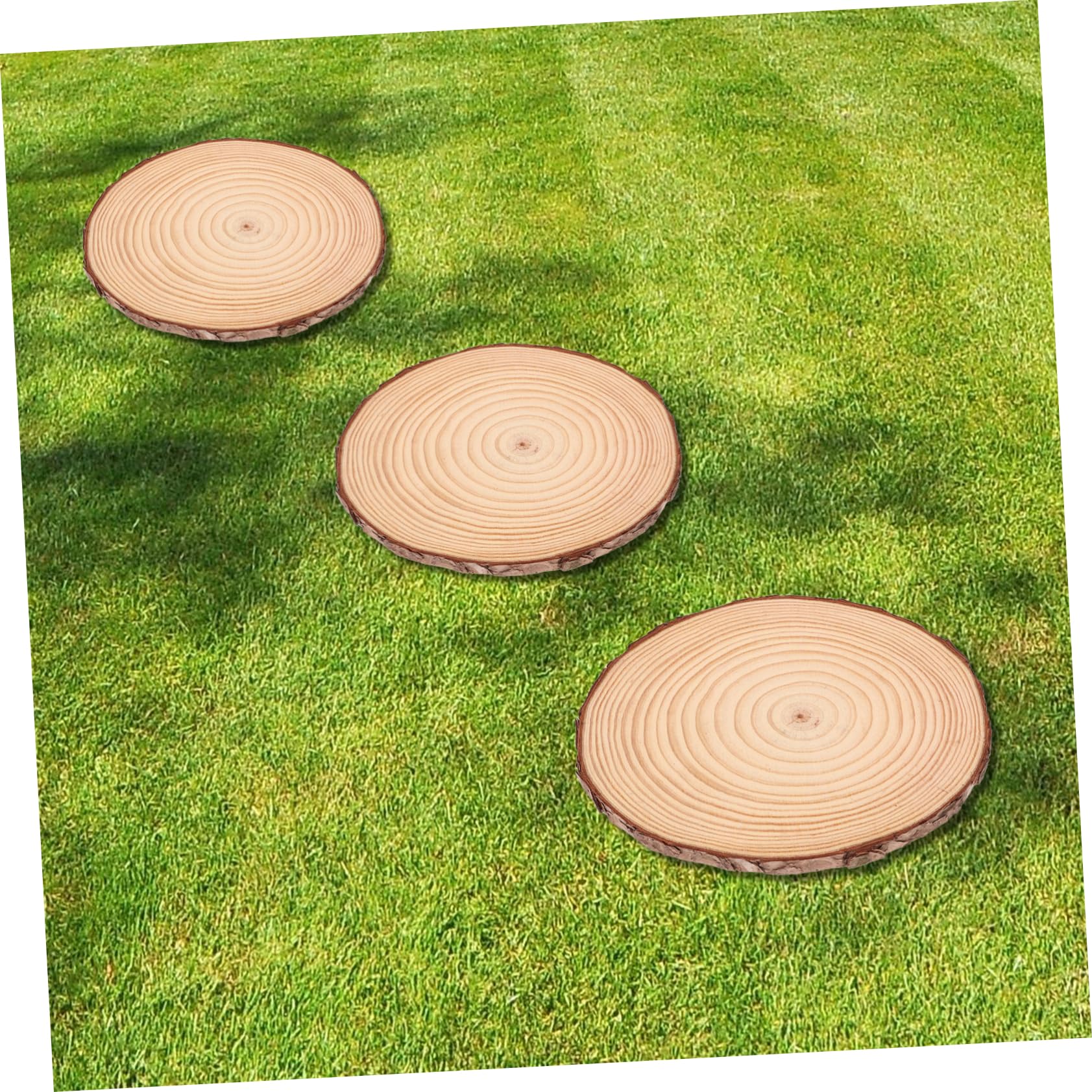 Pietre per Camminare Decorate e Resistenti Agli Agenti Atmosferici da Giardino 3 Pezzi in Legno Khaki per Vialetti Fai da Te e Pavimentazione Esterna