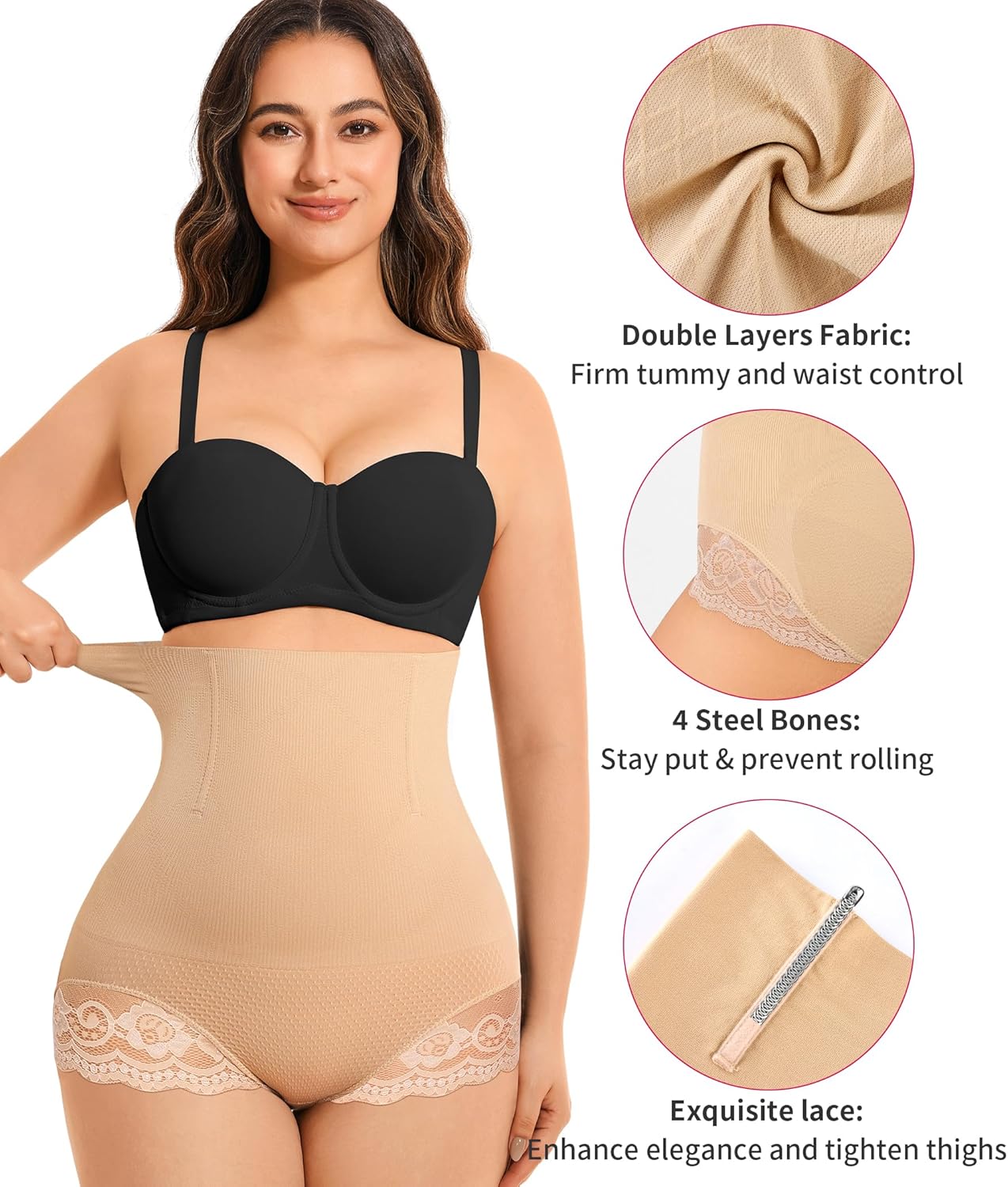 Gotoly Hourglass Figure Butt Lifter Shaper Panties Tummy Control High Waisted BoyShort… - Image 5