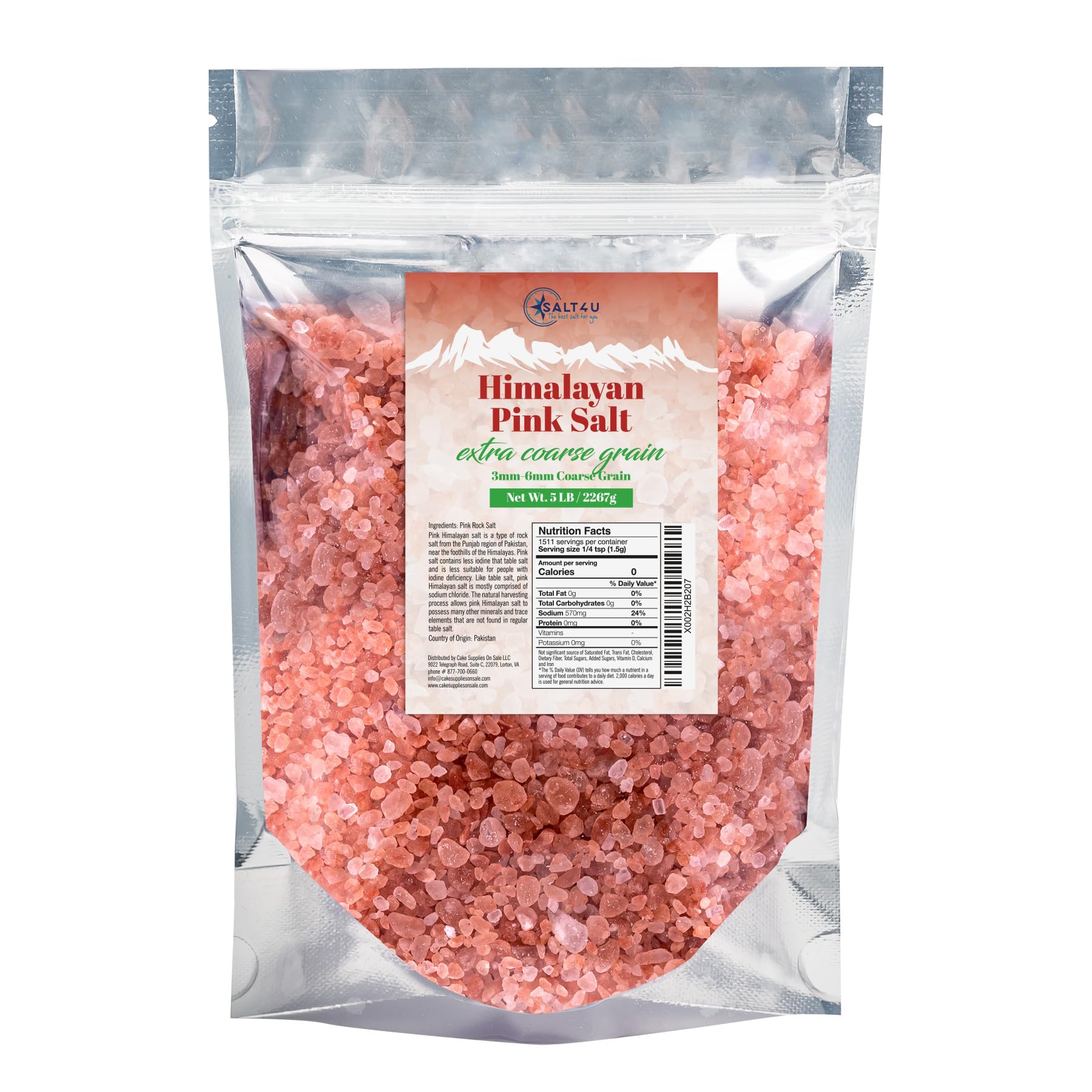 Society of One Heaven Spy Camera Hidden Camera Premium Gourmet Himalayan Pink Salt Extra Coarse Grain 5 lb