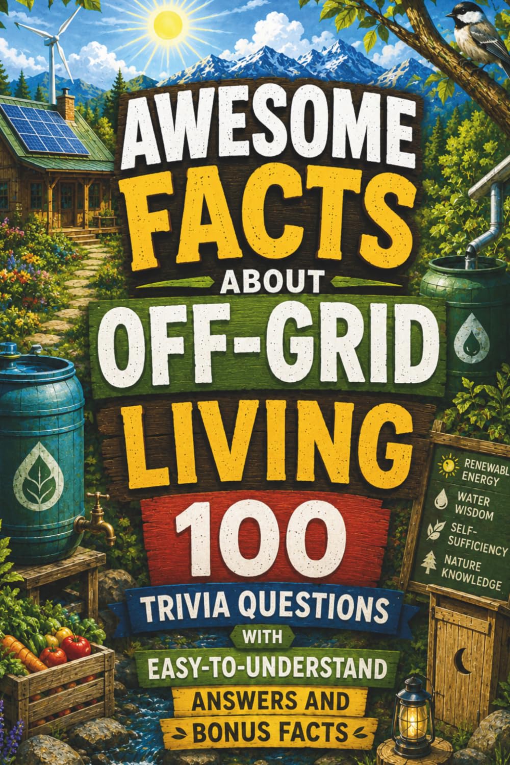 Awesome Facts About Off-Grid Living; 100 Trivia Questions with Easy-to-Understand Answers and Bonus Facts: Discover Surprising Facts About ... Energy, Homesteading, and Traditional Skills
