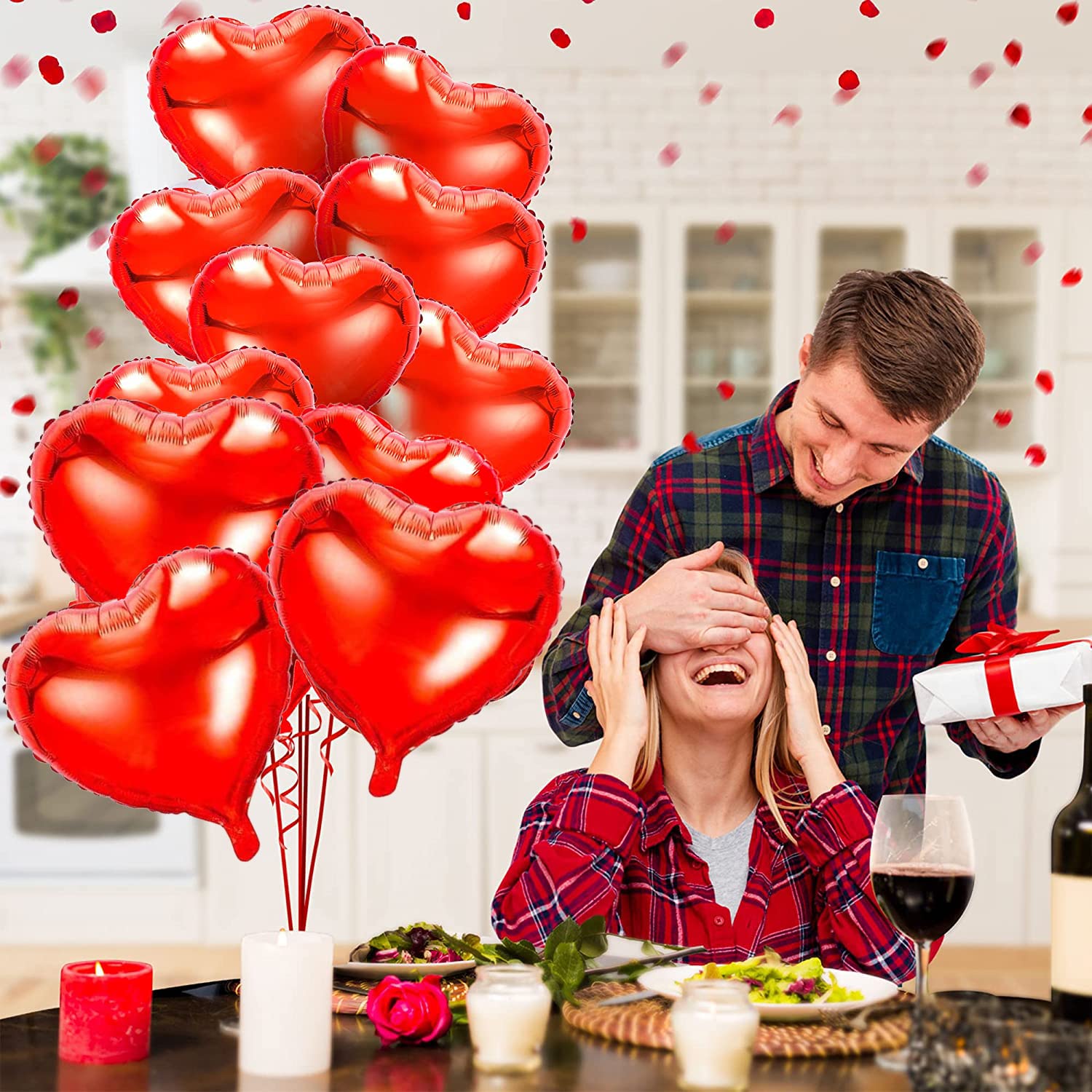 Love You Folieballon Hartjes (46cm