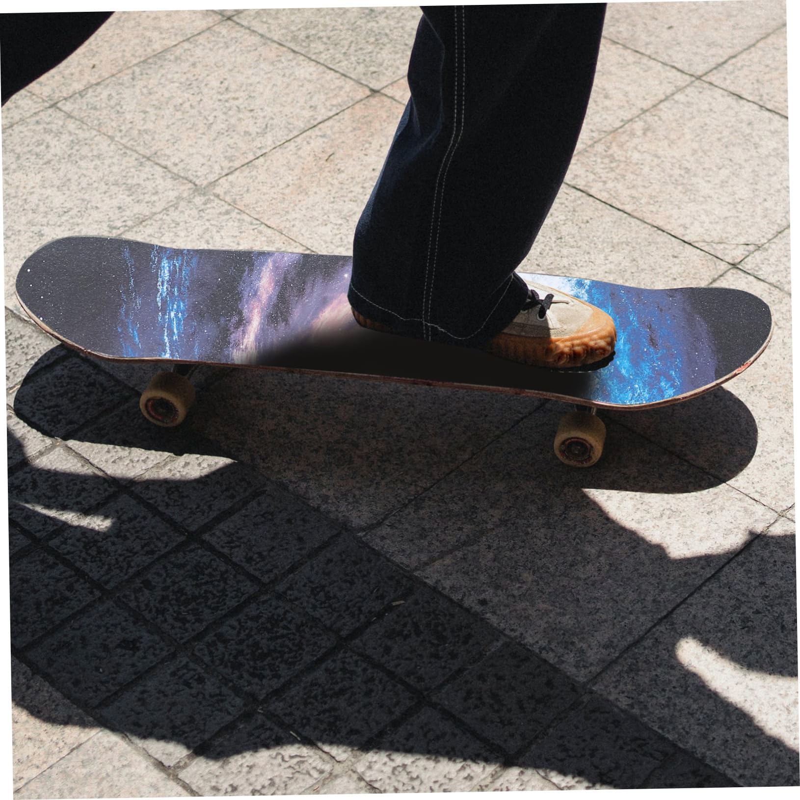 Toyvian 2 Pièces Quatre Roues Skateboard Grip Tape Étanche Autocollant Sandpaper pour Skateboard Accessoire Durable à Eau