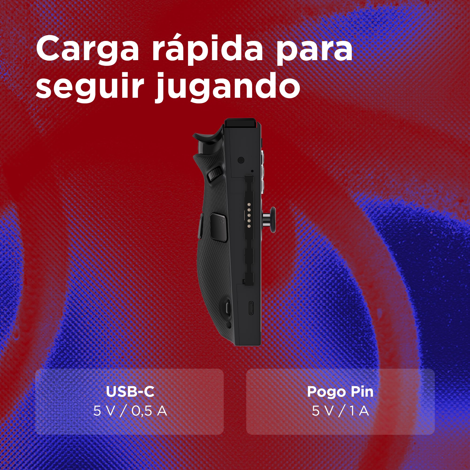 Lenovo Mando Izquierdo Legion Go 2 (Conexión Inalámbrica, USB-C, Conector Pogo, Alcance 10 mts, Ligero, Joysticks y Disparadores de Efecto Hall, Compatible con Legion Go 1) - Negro
