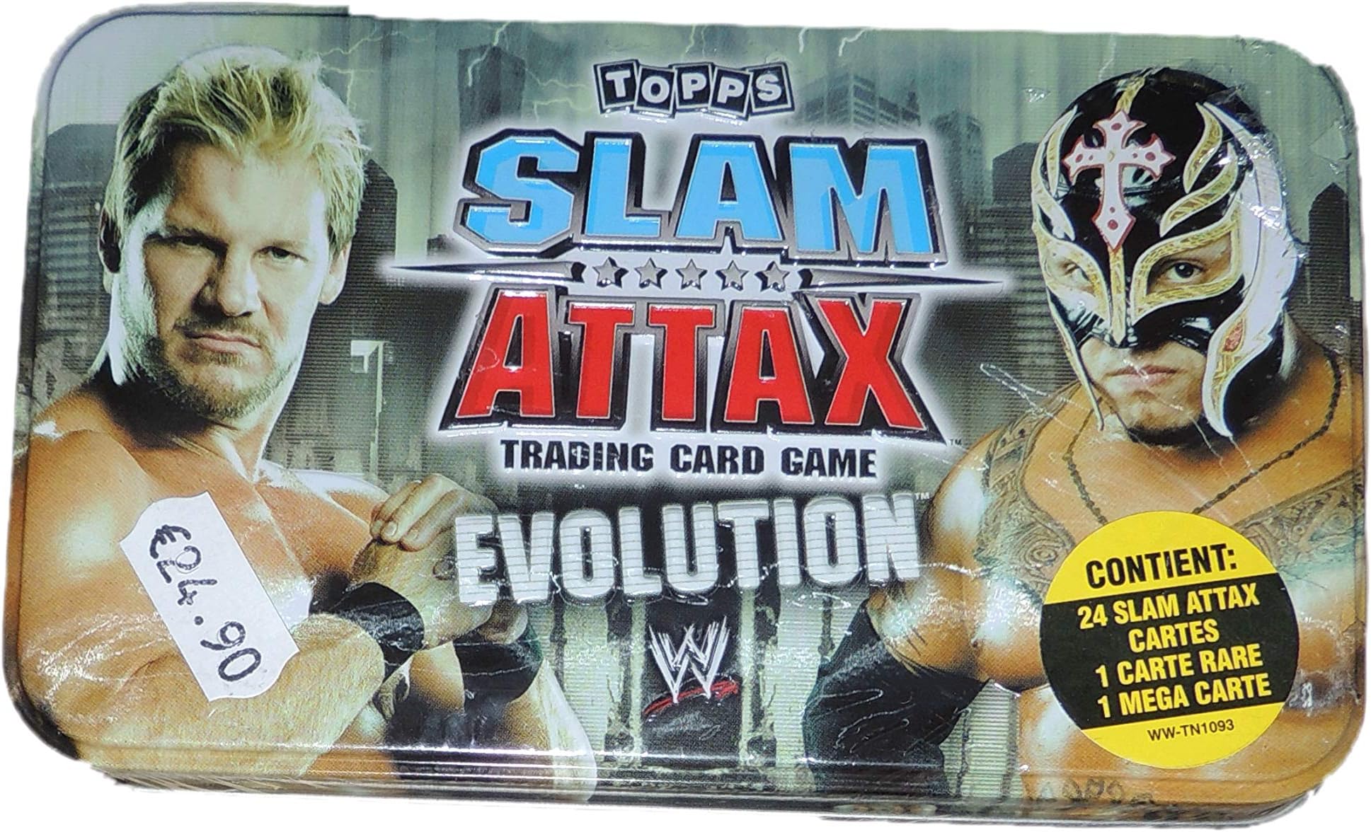 France Cartes Cars Slam Attax WWE Evolution Collectible Card Tin - 26 Pieces