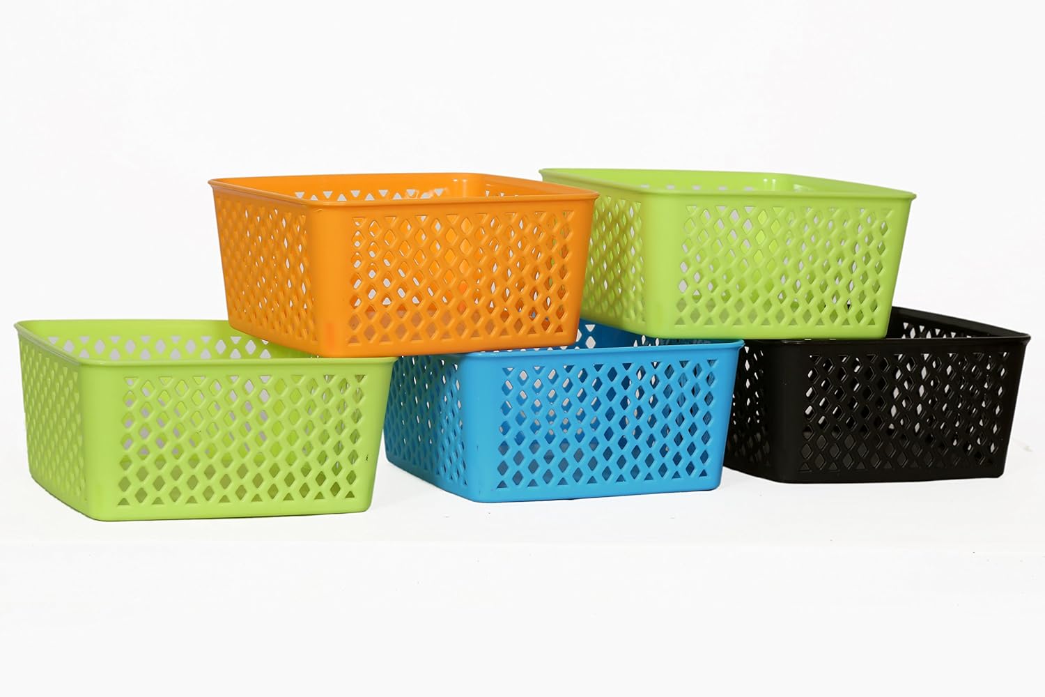Classic Creations Small Plastic Basket for Storage In Fridge, 16x16x8cm