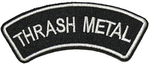 Miniatura 1 de Thrash Metal Megadeath Slayer Metallica Exodus - 4 pulgadas de ancho x 1.5 pulgadas de alto - Parche decorativo bordado para planchar o coser,