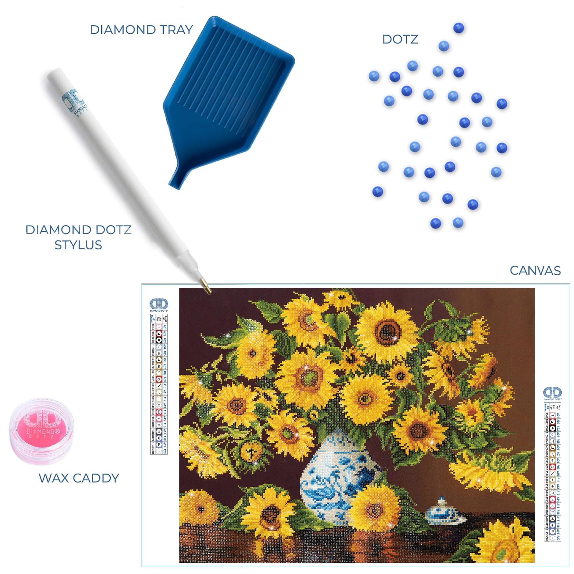 ❁⃘❁⃘ Amazon.com: DIAMOND DOTZ Sunflowers in a China Vase Floral