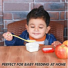 ARSUK Baby Food Containers (4oz/120ml, 8 Pack) - Small Plastic Containers with Lids - Toddler Snack Containers - Reusable Freezer Safe Food Storage Jars - BPA-Free, Leakproof & Microwave Safe