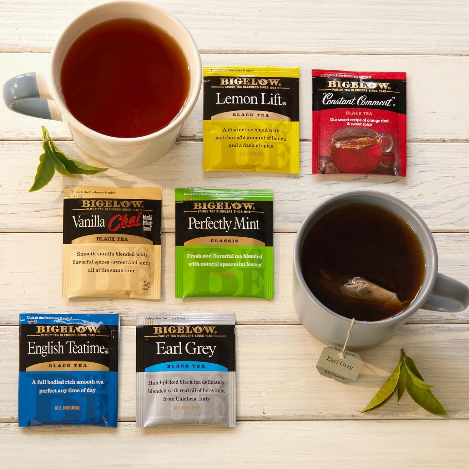 Bilow Tea Caffeinated Bla Tea, 6 Flavor, () - (Paaging May Vary)