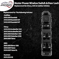 Vista 5 de Interruptor maestro de ventana eléctrica con bloqueo de puerta delantero lado del conductor con interruptor de espejo y módulo Reemplazo