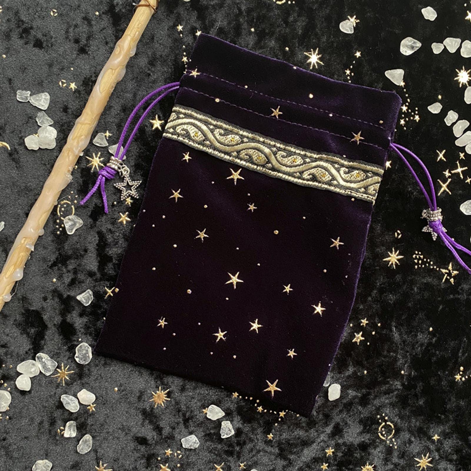 Funda De Terciopelo Para Tarot | Bolsa Con Cordón De 15x16.5 Cm | Varios Estampados