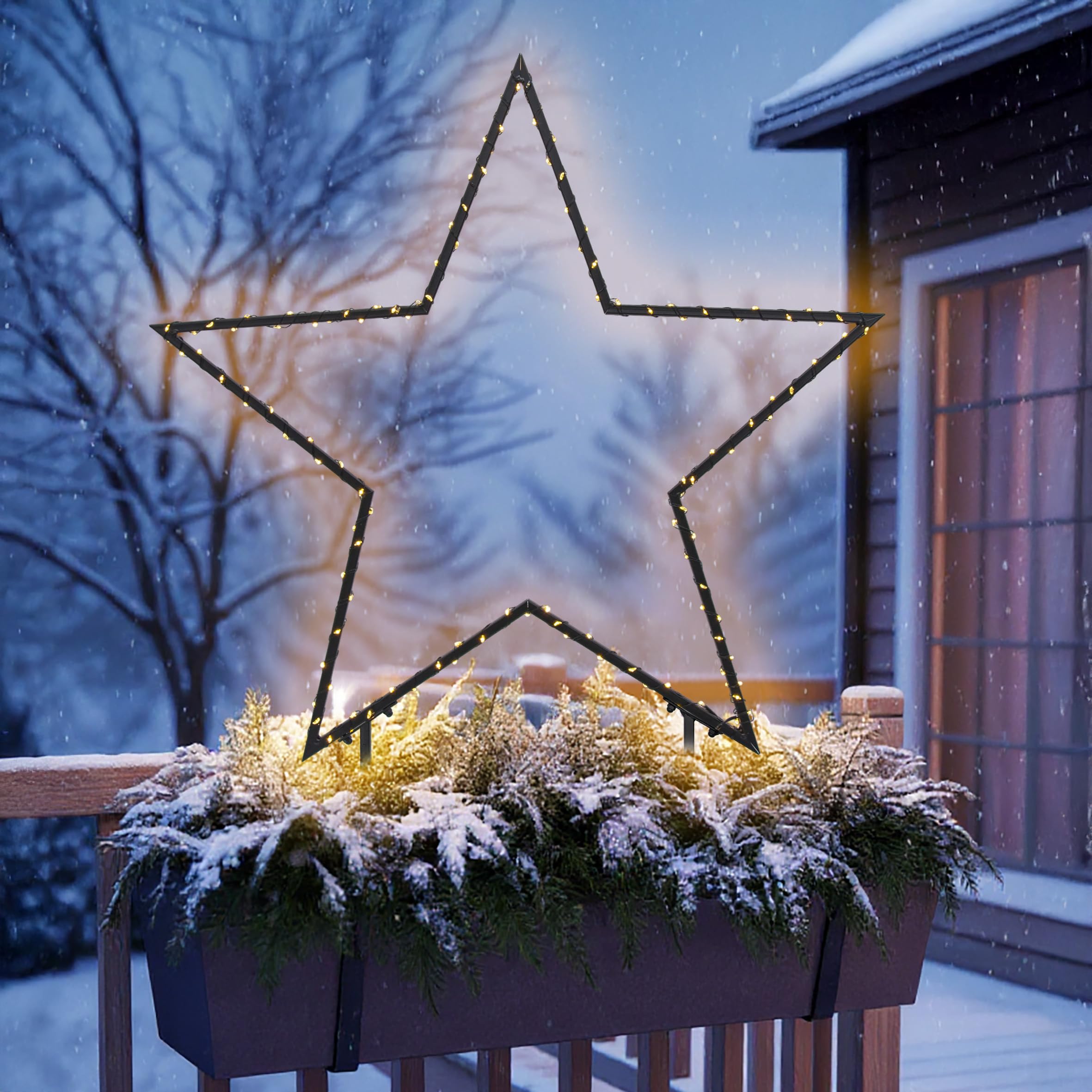 LED Metall Gartenstecker Stern - 60 cm - Weihnachtsstern mit 150 LED  beleuchtet - Advent Winter Garten Outdoor Deko Beleuchtung warm wei mit  Erdspie : Amazon.de: Garten
