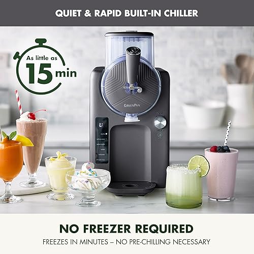 Miniatura 2 de GreenPan Máquina de helados helados y máquina de bebidas congeladas, servicio suave, granizado, batidos y cócteles, no necesita congelador, 15 en 1,