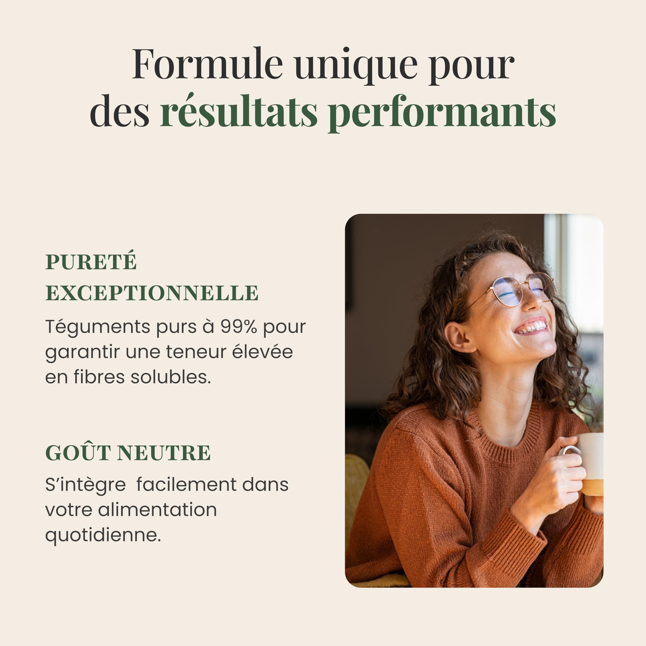 SFB Laboratoires Psyllium Blond Bio 500g – Fibres Naturelles pour une Digestion Saine et un Transit Régulier – Téguments Purs à 99% – Certifié Biologique, Adapté Régime Vegan et Sans Gluten