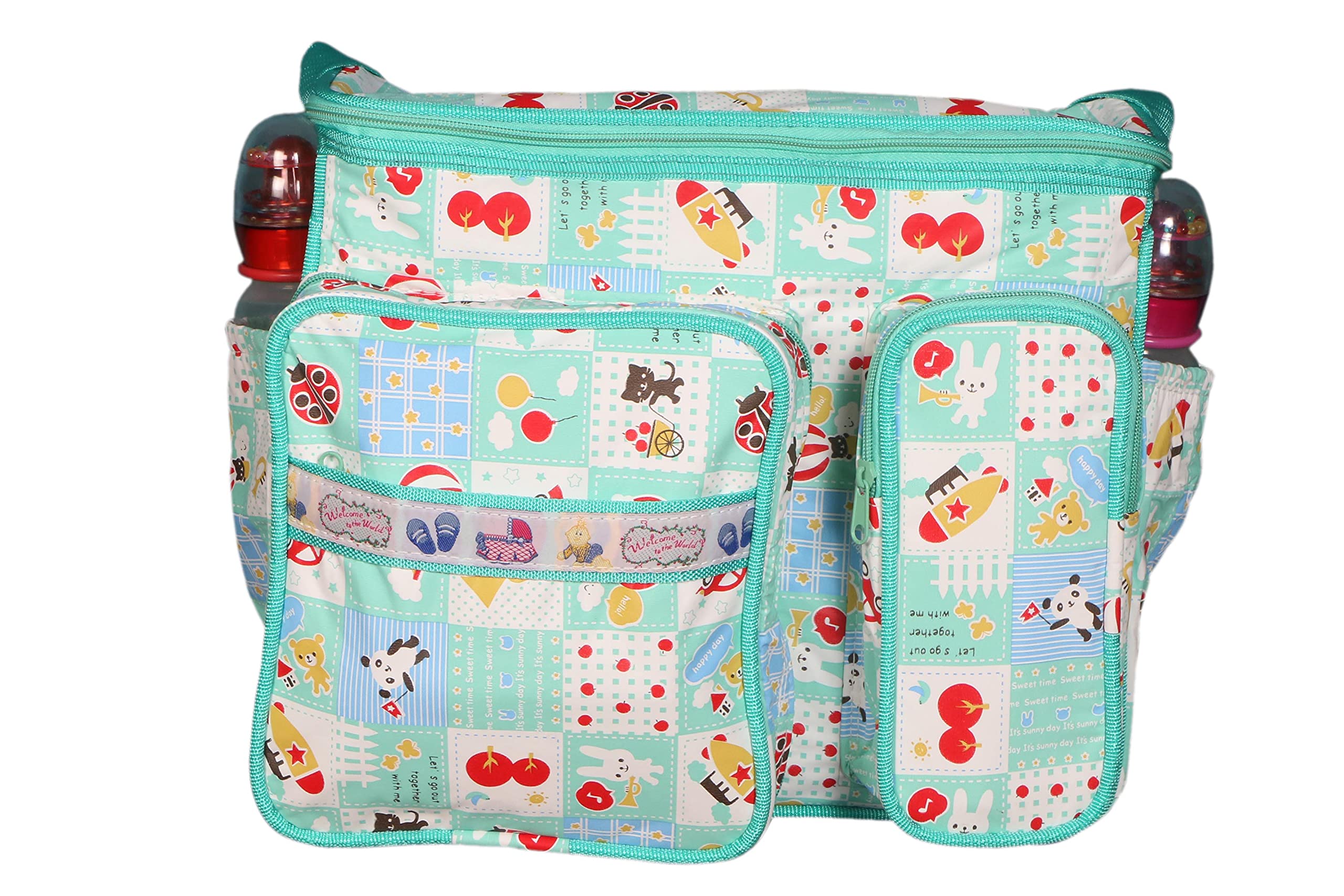 trendy dukaan Multipurpose and Multi Compartment PVC Mother Bag with Holder (Prints May Vary).-picture-23