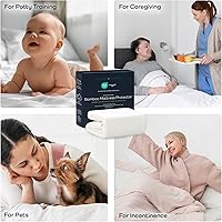 Vista 8 de Olive + Crate Protector de colchón de bambú 100% viscosa, funda de colchón de refrigeración ecológica, protección hipoalergénica impermeable