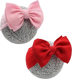 شريط رأس للأطفال حديثي الولادة من عمر 0-6 أشهر، مزين فيونكات كبيرة لعيد الميلاد، استقبال المولود، التصوير الفوتوغرافي، من كيو إف في