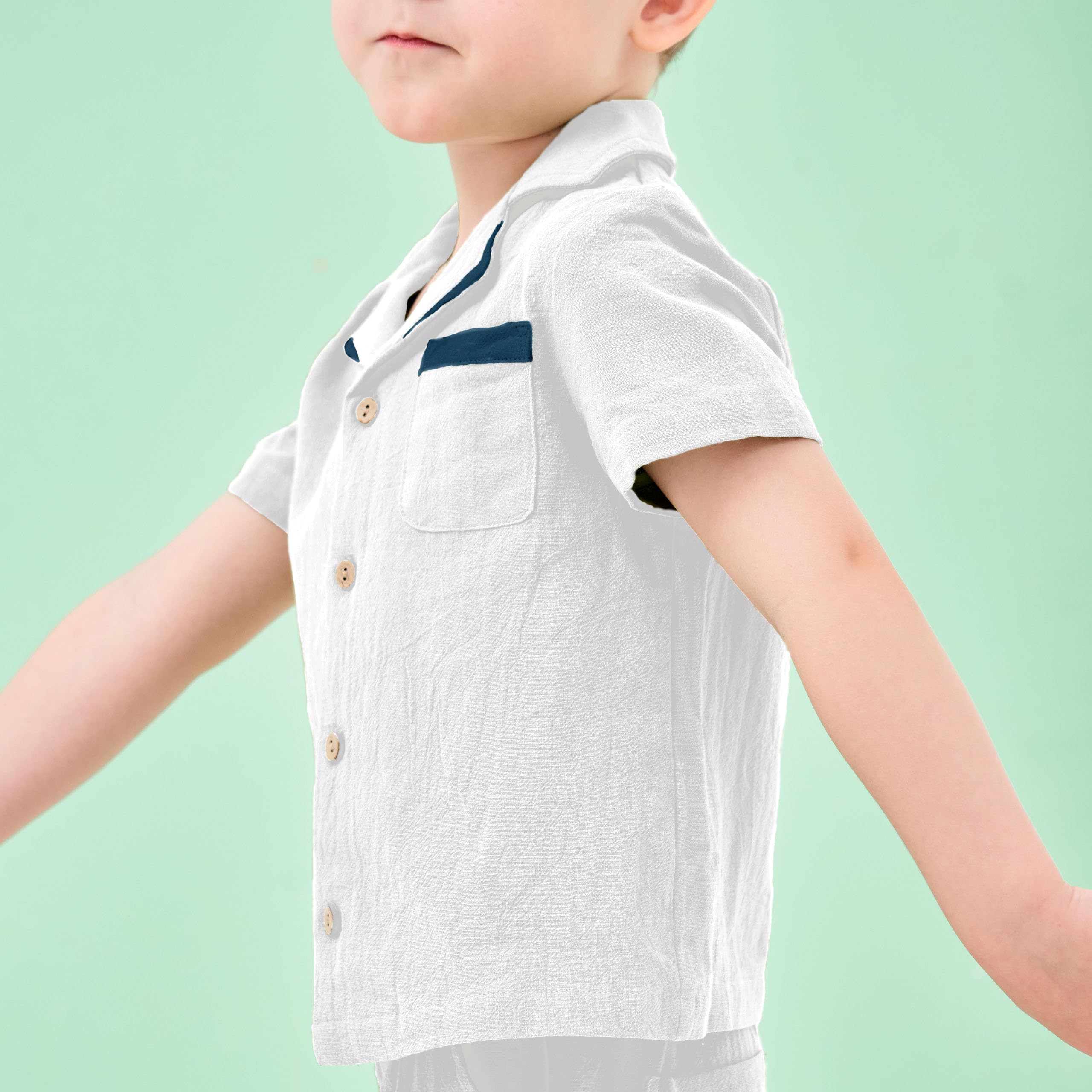 Volunboy Ensembles de Vêtement Bébé Garçon, Manches Courtes Shirt avec Short 2 Pièces Tenue d'été pour 1-4 Ans