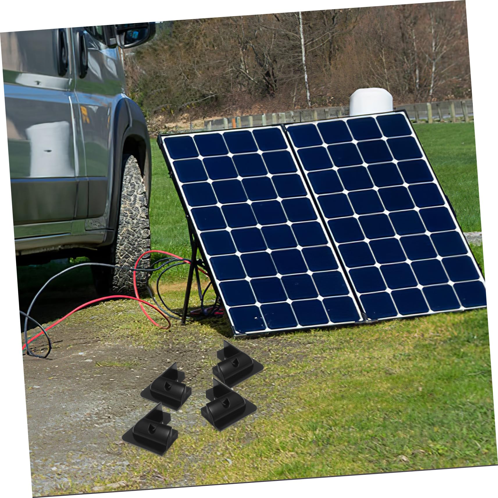 Supporto per Pannello Solare Staffe di Montaggio di Parti per Staffe di Montaggio per Pannelli Solari per Camper e Rimorchi